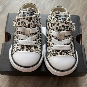 Baby size 4 leopard Converse All Star shoes
